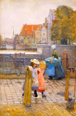 A Bit of Amsterdam by Hans Herrmann Oil Painting