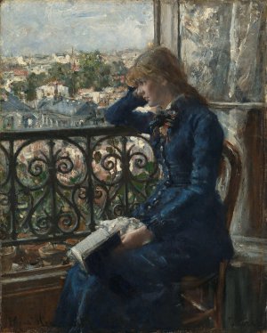 At the Window by Hans Heyerdahl Oil Painting