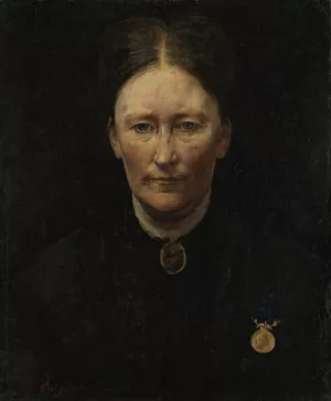 Portrait of the Actress Laura Gundersen Oil painting by Hans Heyerdahl