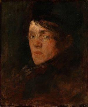 Portrait of the Painter Eilif Peterssen by Hans Heyerdahl Oil Painting