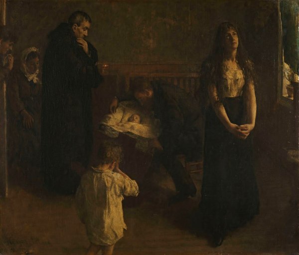 Main Product Photo of The Dying Child  Painting by Hans Heyerdahl