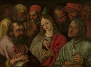 Christ among the Doctors by Hans Hoffmann Oil Painting