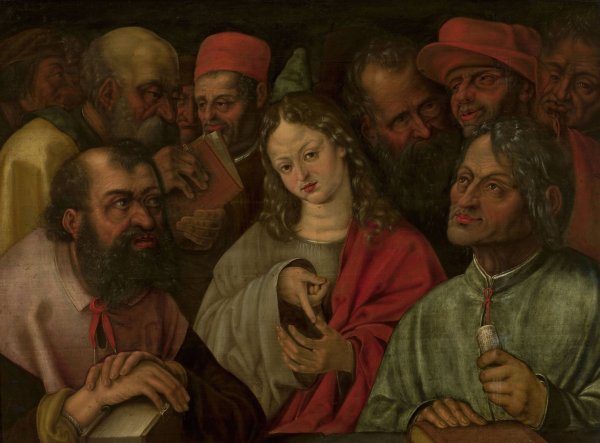 Christ among the Doctors by Hans Hoffmann - Hand-Painted Oil Painting Reproduction