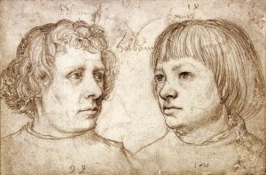 Ambrosius and Hans Holbein by Hans Holbein Oil Painting