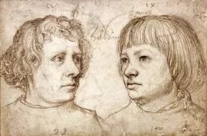 Ambrosius and Hans Holbein by Hans Holbein Oil Painting