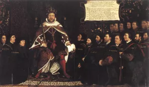 Henry VIII and the Barber Surgeons Oil painting by Hans Holbein