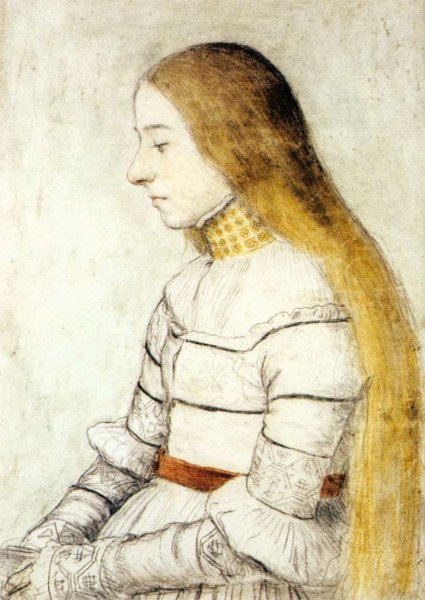 Main Product Photo of Portrait of Anna Meyer Painting by Hans Holbein