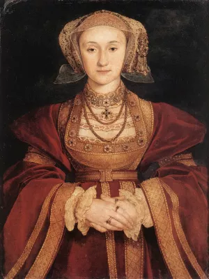 Portrait of Anne of Cleves by Hans Holbein - Oil Painting Reproduction