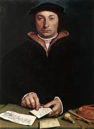 Portrait of Dirk Tybis painting by Hans Holbein