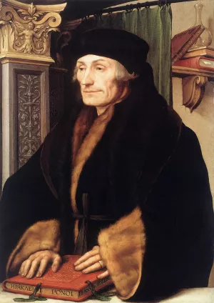 Portrait of Erasmus of Rotterdam by Hans Holbein - Oil Painting Reproduction