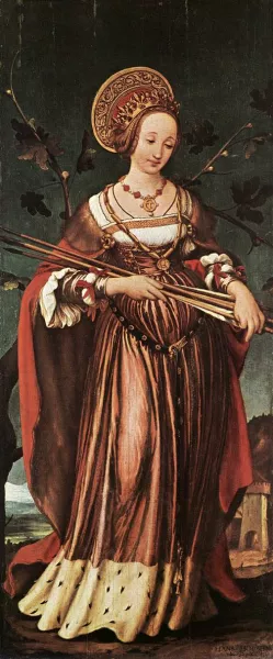 St Ursula by Hans Holbein - Oil Painting Reproduction