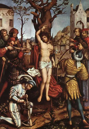 The Martyrdom of Saint Sebastian painting by Hans Holbein
