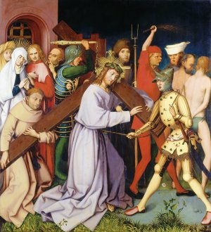 Bearing of the Cross by Hans Holbein The Elder Oil Painting