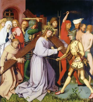 Bearing of the Cross by Hans Holbein The Elder Oil Painting