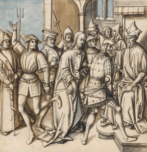 Christ before Pilate by Hans Holbein The Elder Oil Painting