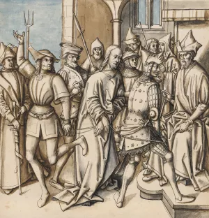 Christ before Pilate by Hans Holbein The Elder Oil Painting