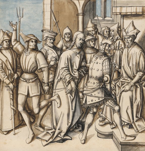 Christ before Pilate  by Hans Holbein The Elder - Hand-Painted Oil Painting Reproduction