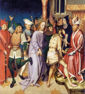 Christ before Pontius Pilate by Hans Holbein The Elder Oil Painting