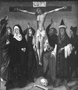 Christus am Kreuz by Hans Holbein The Elder Oil Painting