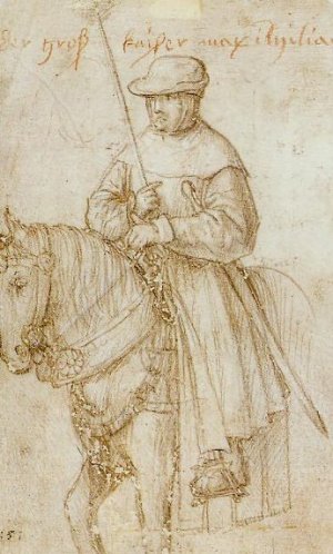 Emperor Maximilian on Horseback by Hans Holbein The Elder Oil Painting