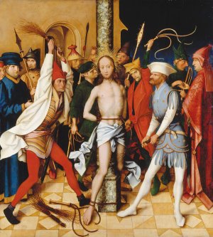 Flagellation by Hans Holbein The Elder Oil Painting