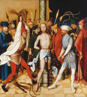 Flagellation by Hans Holbein The Elder Oil Painting