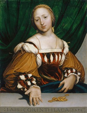 Lais Of Corinth by Hans Holbein The Elder Oil Painting