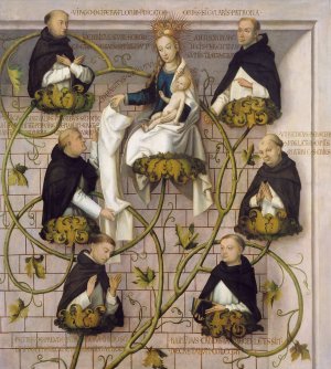 Lineage of the Dominican Order by Hans Holbein The Elder Oil Painting