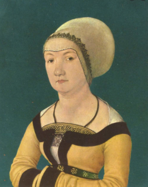 Portrait of 34-Year-Old Woman by Hans Holbein The Elder Oil Painting