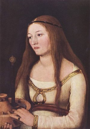 Portrat der Katharina Schwarz mit den Attributen ihrer Nahmensheiligen