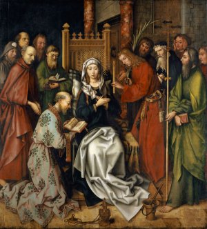 The Death of the Virgin by Hans Holbein The Elder Oil Painting