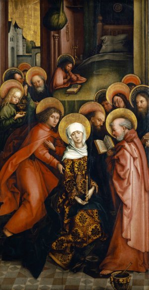 The Death of the Virgin by Hans Holbein The Elder Oil Painting