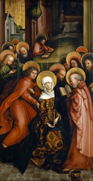 The Death of the Virgin  by Hans Holbein The Elder - Hand-Painted Oil Painting Reproduction