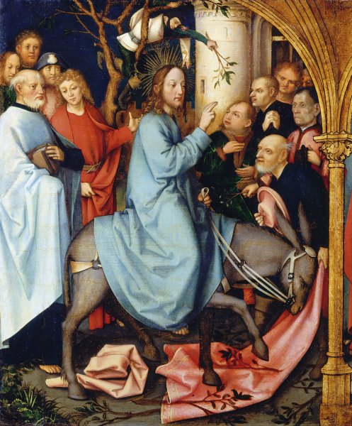 The Entry into Jerusalem  by Hans Holbein The Elder - Hand-Painted Oil Painting Reproduction