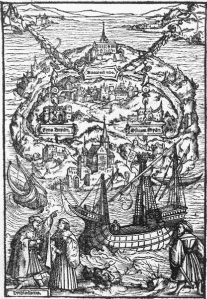 Main Product Photo of The Island of Utopia Painting by Hans Holbein The Elder