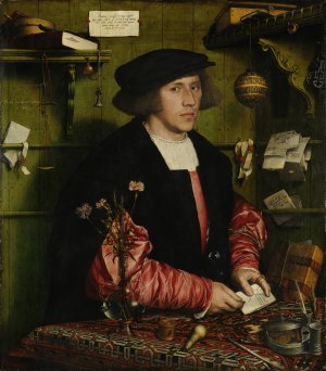 The Merchant Georg Gisze by Hans Holbein The Elder Oil Painting