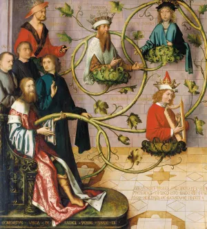 Tree of Jesse by Hans Holbein The Elder Oil Painting