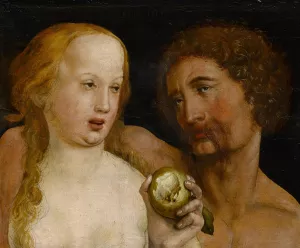 Adam and Eve by Hans Holbein The Younger Oil Painting