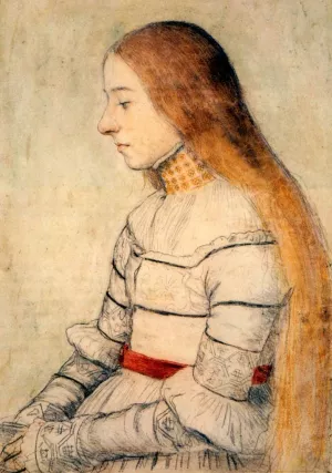 Anna Meyer by Hans Holbein The Younger Oil Painting