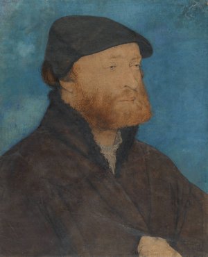 Bildnis eines Mannes mit schwarzem Barett by Hans Holbein The Younger Oil Painting