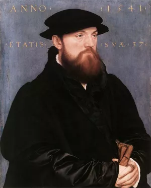 De Vos van Steenwijk by Hans Holbein The Younger Oil Painting
