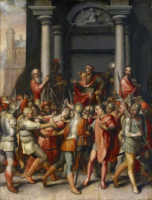 Death of Virginia by Hans Holbein The Younger Oil Painting