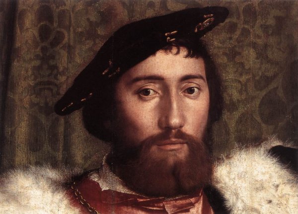 Main Product Photo of Double Portrait of Jean de Dinteville and Georges de Selve aka The Ambassadors Detail Painting by Hans Holbein The Younger