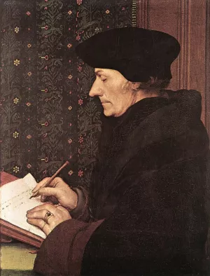Erasmus by Hans Holbein The Younger Oil Painting