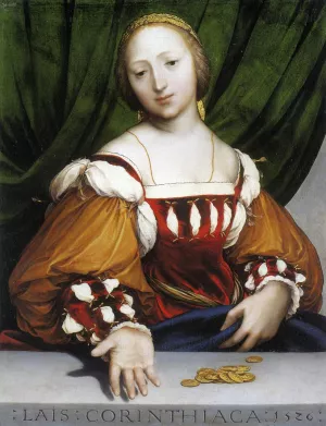 Lais of Corinth by Hans Holbein The Younger - Oil Painting Reproduction