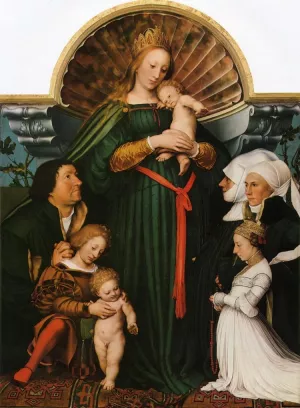Meyer Madonna also known as Darmstadt Madonna by Hans Holbein The Younger - Oil Painting Reproduction