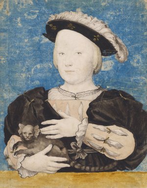 Portrait of a boy with a marmoset by Hans Holbein The Younger Oil Painting