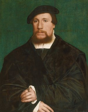 Portrait of a Hanseatic Merchant by Hans Holbein The Younger Oil Painting