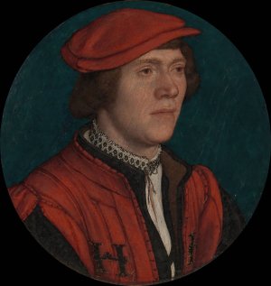 Portrait of a Man in a Red Cap by Hans Holbein The Younger Oil Painting