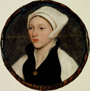 Portrait of a Young Woman with a White Coif by Hans Holbein The Younger Oil Painting